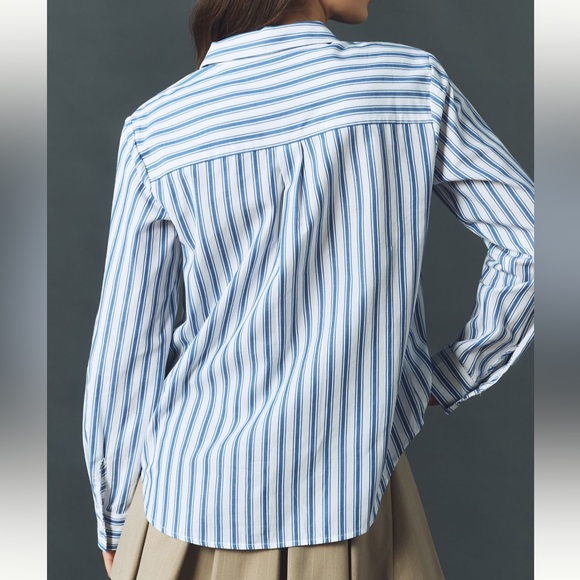 Anthropologie Maeve The Kate Classic Buttondown Shirt Size Small Oversize - Picture 3 of 12